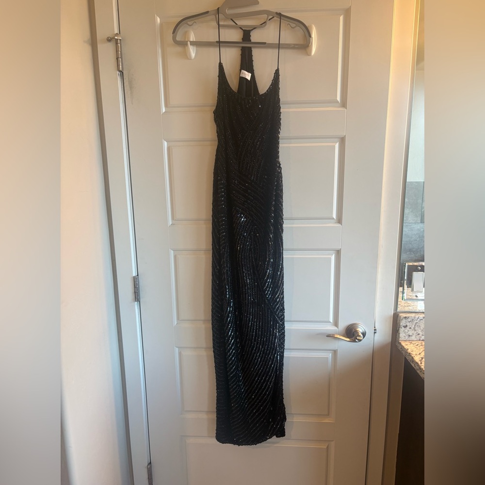 Meshki Tierra Black Sequin Midi Dress - Picture 6 of 9